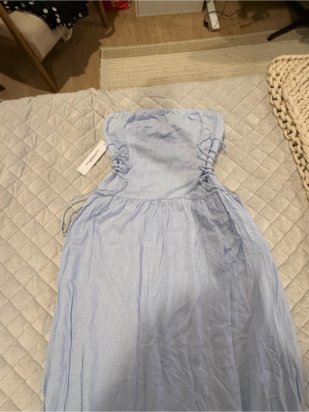Princess Polly So Far So Good Strapless Light Blue Maxi Dress - Picture 6 of 7